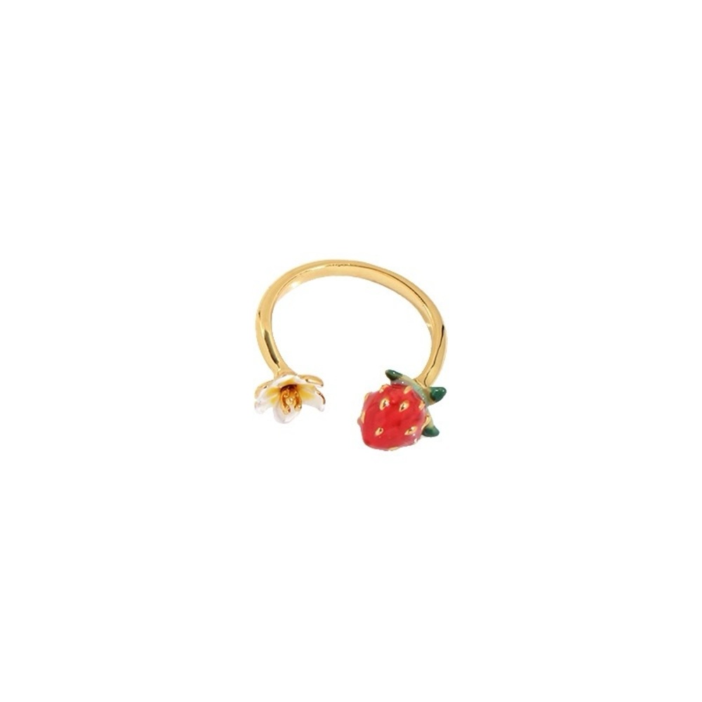 enamel strawberry ring - Picture 3 of 3